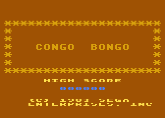Congo Bongo title screen for Atari 5200